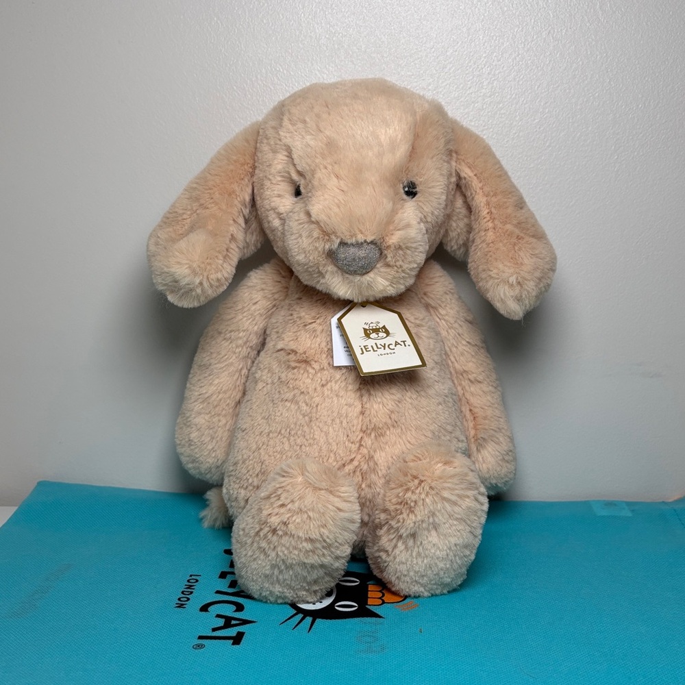 Jellycat BASHFUL LUXE PUPPY ORLANDO - Medium 12" Authentic NWT W./Dust Bag